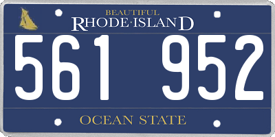 RI license plate 561952