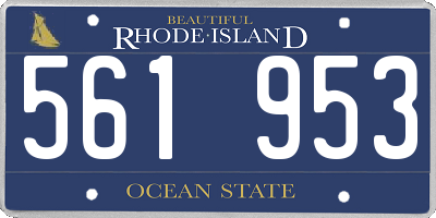 RI license plate 561953