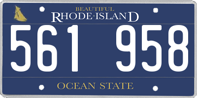 RI license plate 561958