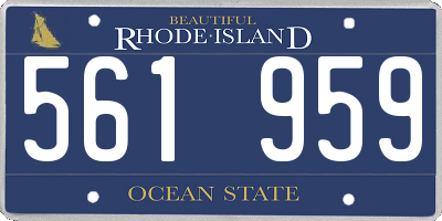RI license plate 561959