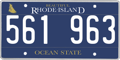 RI license plate 561963