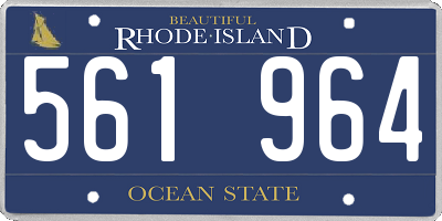 RI license plate 561964