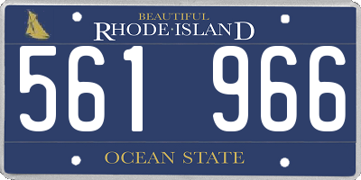 RI license plate 561966