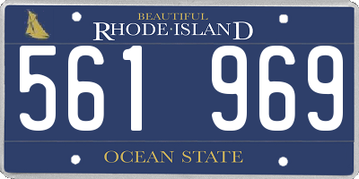 RI license plate 561969