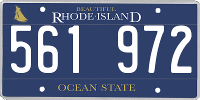 RI license plate 561972