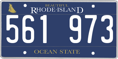 RI license plate 561973