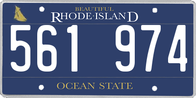 RI license plate 561974