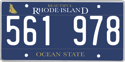 RI license plate 561978