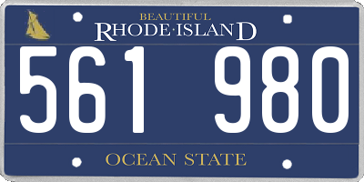 RI license plate 561980