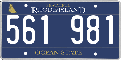 RI license plate 561981