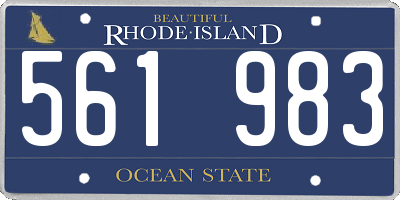 RI license plate 561983