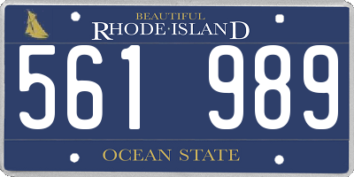 RI license plate 561989