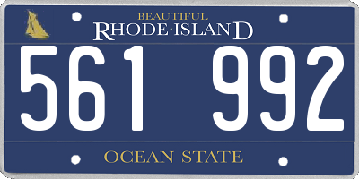 RI license plate 561992