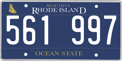 RI license plate 561997