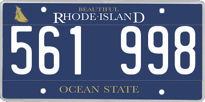 RI license plate 561998
