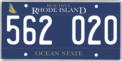 RI license plate 562020