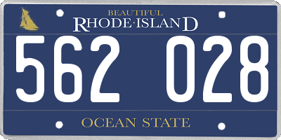 RI license plate 562028