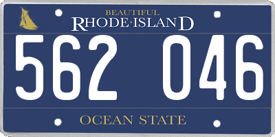 RI license plate 562046