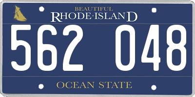 RI license plate 562048