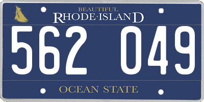 RI license plate 562049