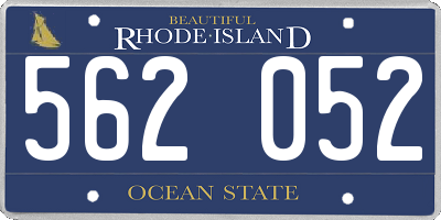 RI license plate 562052
