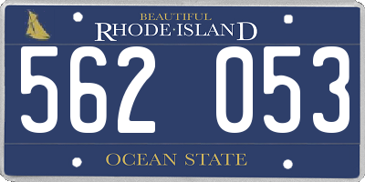 RI license plate 562053