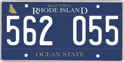 RI license plate 562055