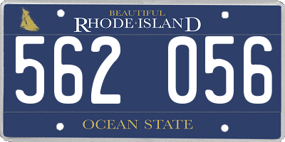 RI license plate 562056