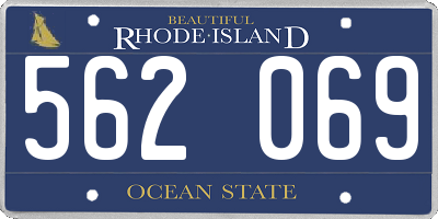 RI license plate 562069