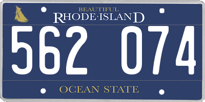 RI license plate 562074