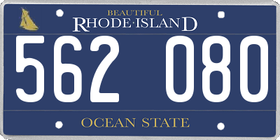 RI license plate 562080