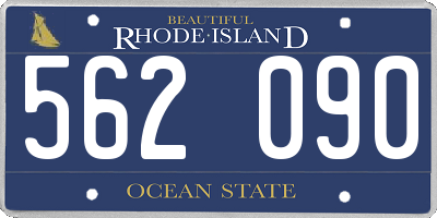 RI license plate 562090
