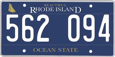 RI license plate 562094