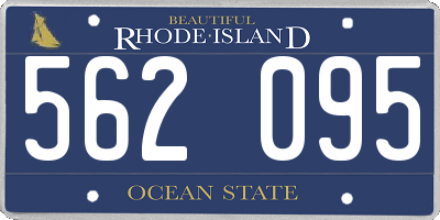 RI license plate 562095