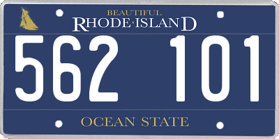 RI license plate 562101
