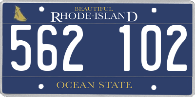 RI license plate 562102