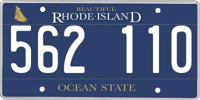 RI license plate 562110