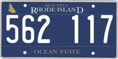 RI license plate 562117