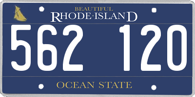 RI license plate 562120