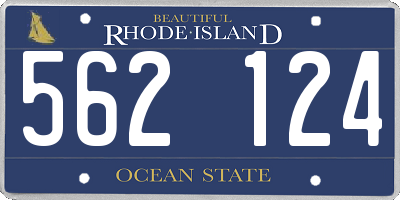 RI license plate 562124