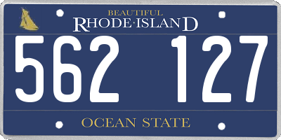 RI license plate 562127
