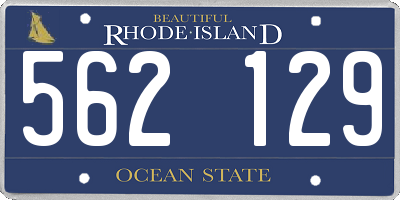 RI license plate 562129