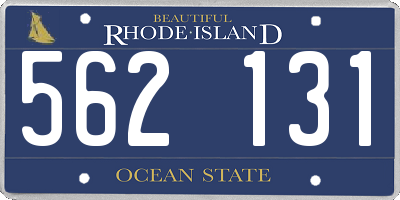 RI license plate 562131