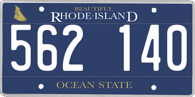 RI license plate 562140