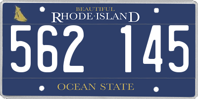 RI license plate 562145