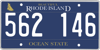 RI license plate 562146