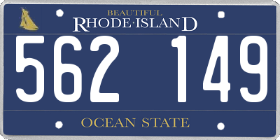RI license plate 562149