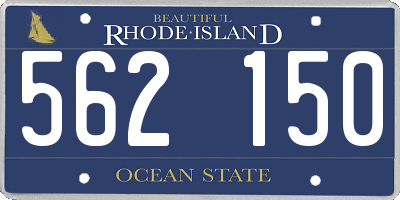 RI license plate 562150