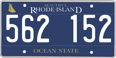 RI license plate 562152