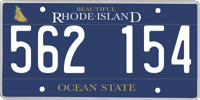 RI license plate 562154